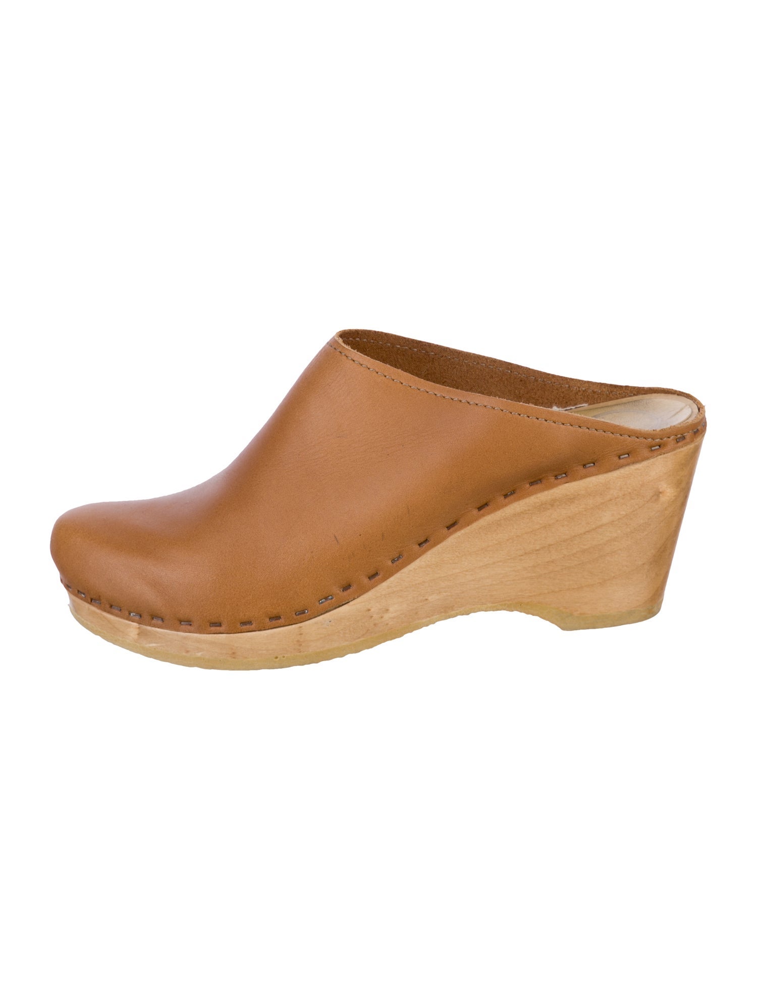 No. 6 Store Leather Colorblock Pattern Mules