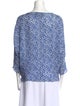 No. 6 Store Silk Printed Blouse