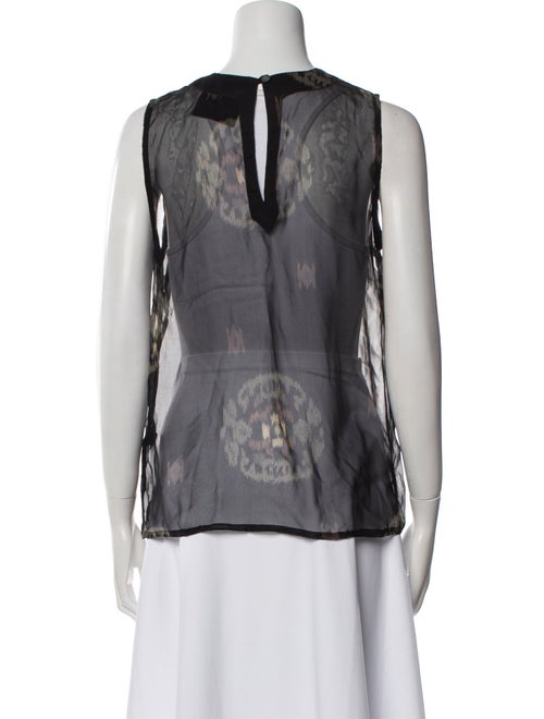 No. 6 Store Silk Bateau Neckline Blouse