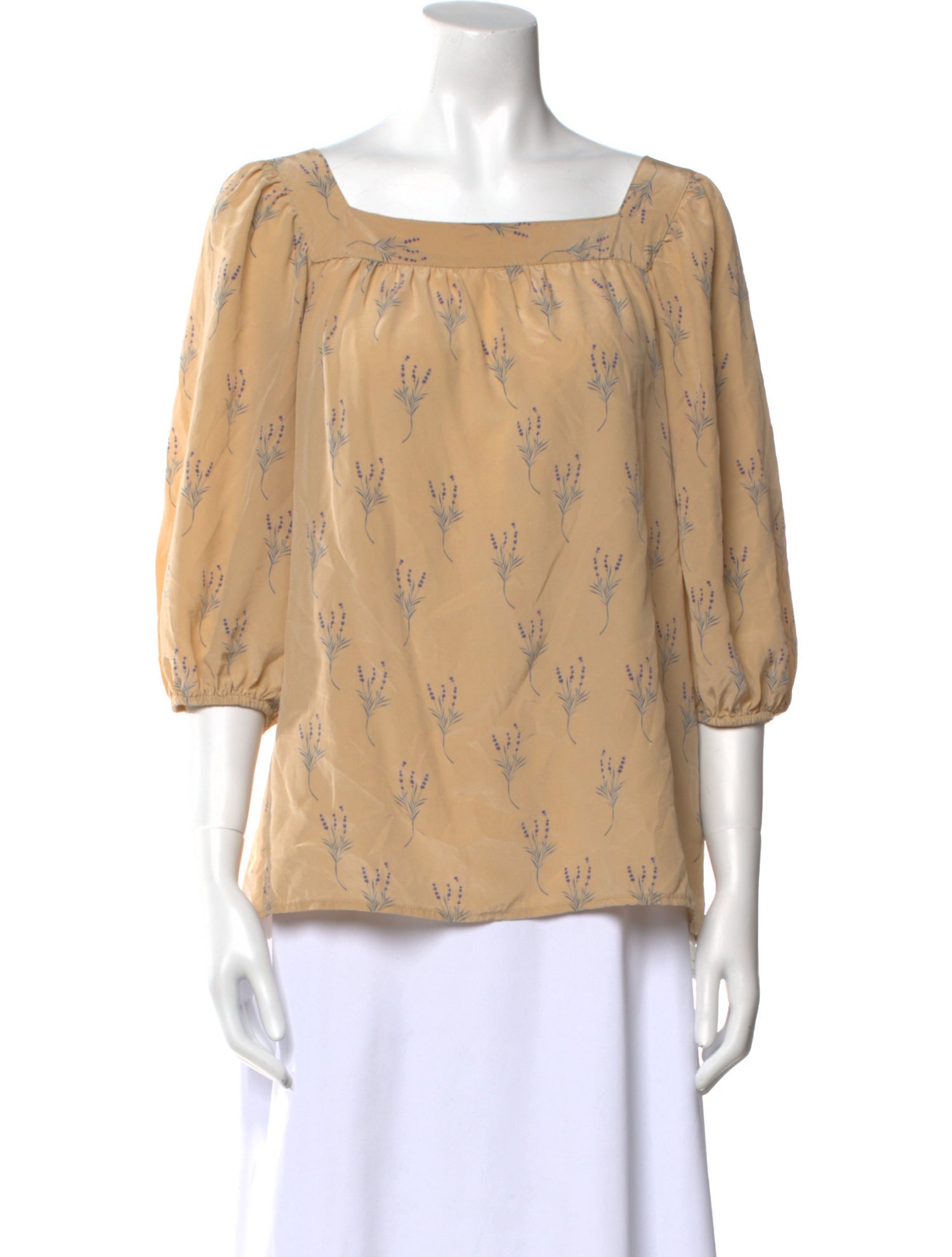 No. 6 Store Silk Floral Print Blouse