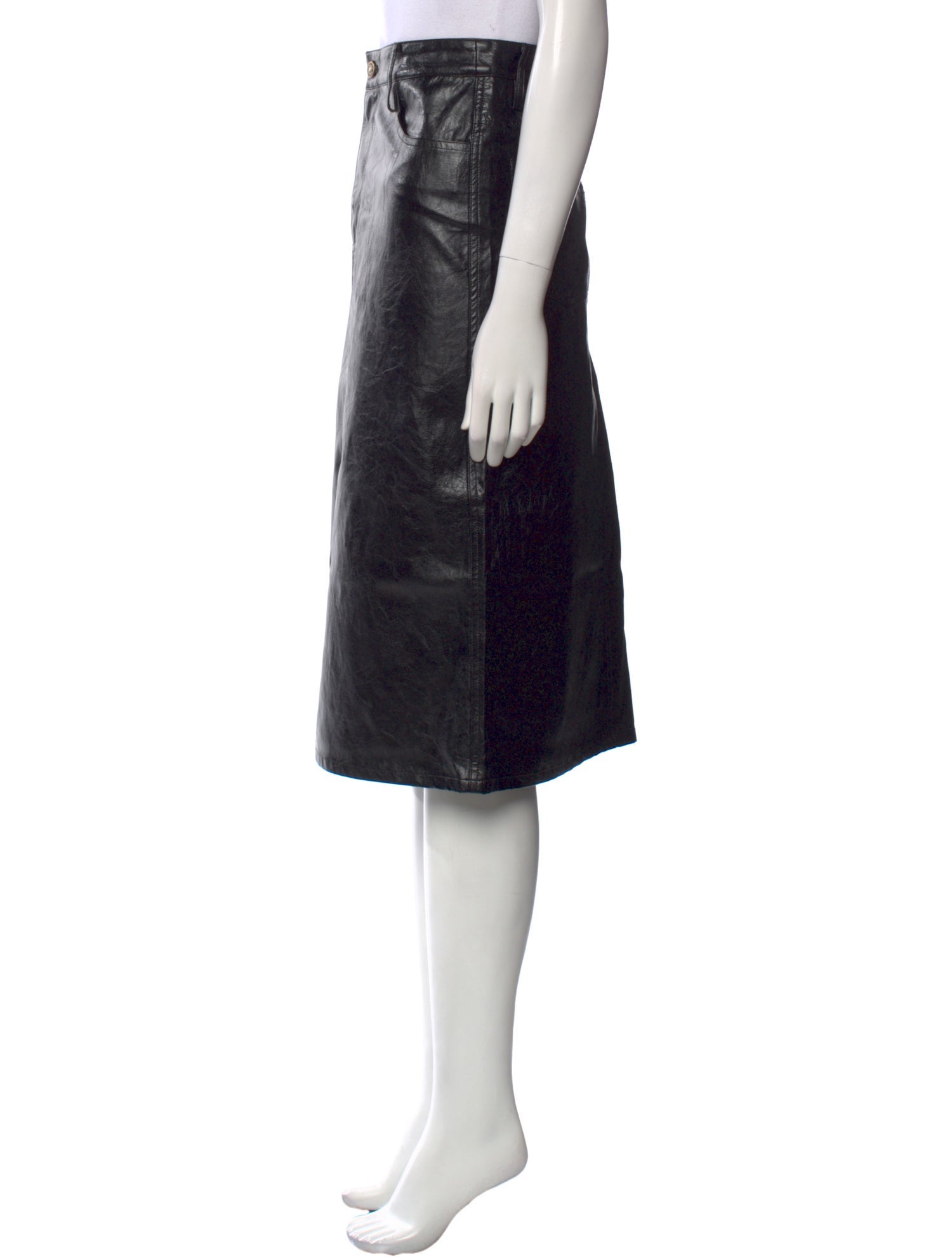 No. 6 Store Faux Leather Knee-Length Skirt w/ Tags