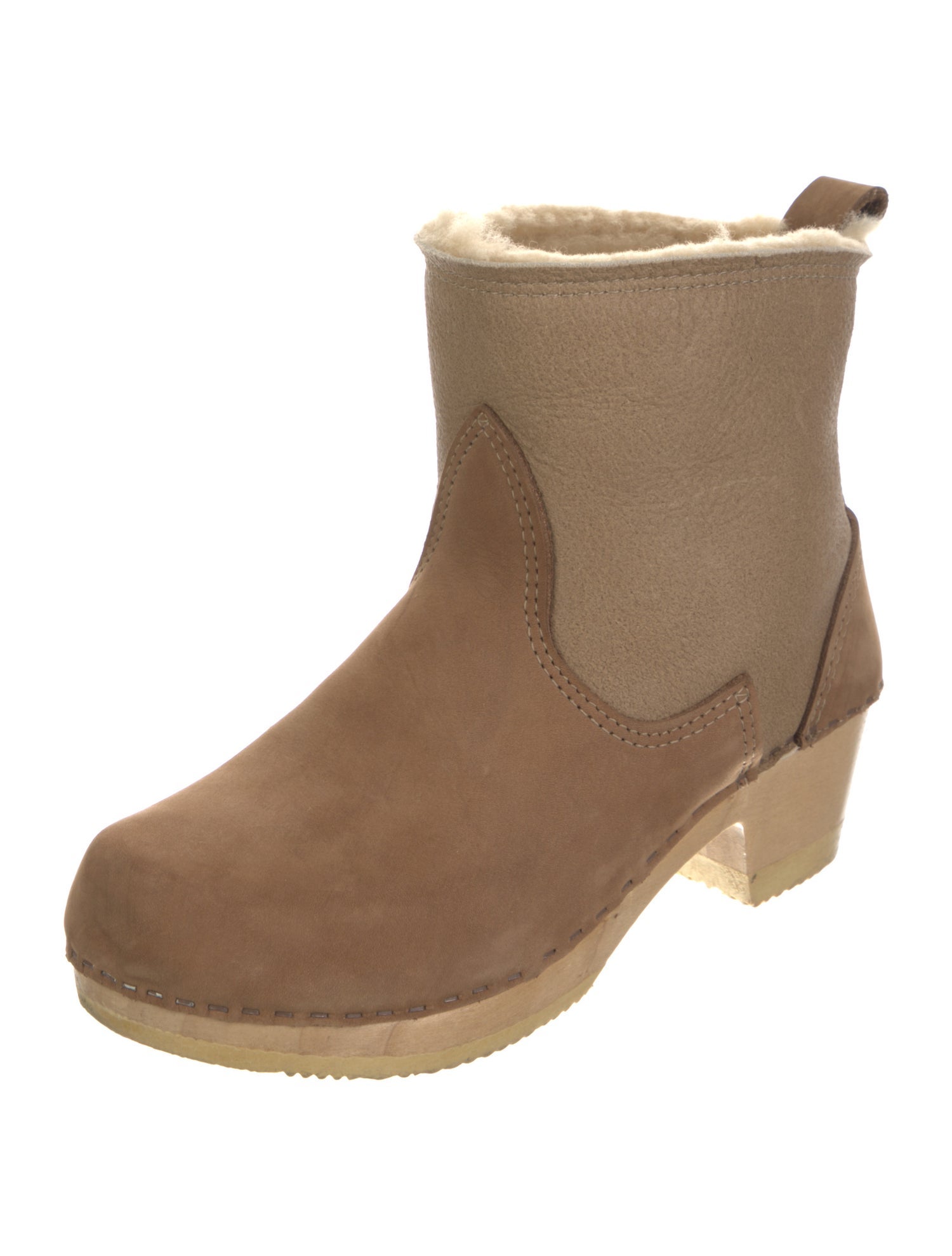 No. 6 Store Suede Faux Fur Trim Snow Boots