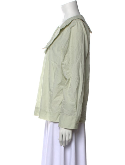 No. 6 Store V-Neck Long Sleeve Button-Up Top