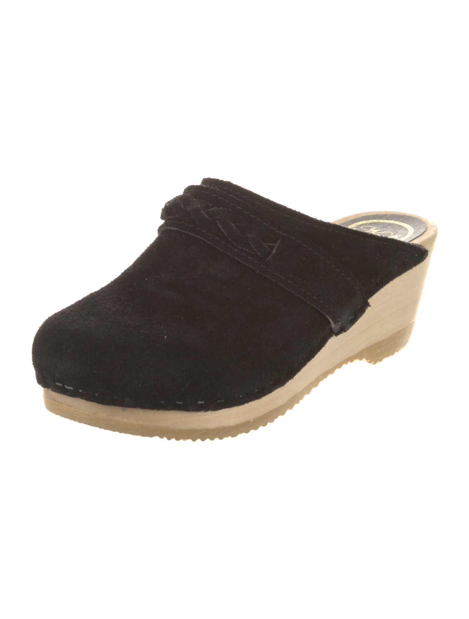 No. 6 Store Suede Colorblock Pattern Mules