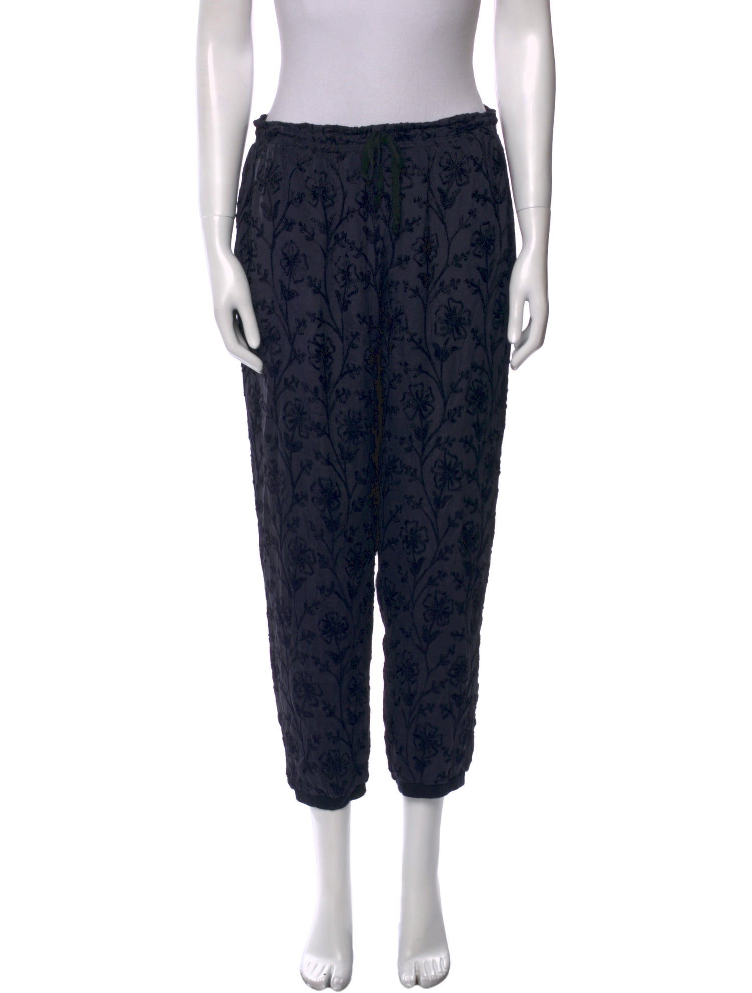 No. 6 Store Floral Print Skinny Leg Pants