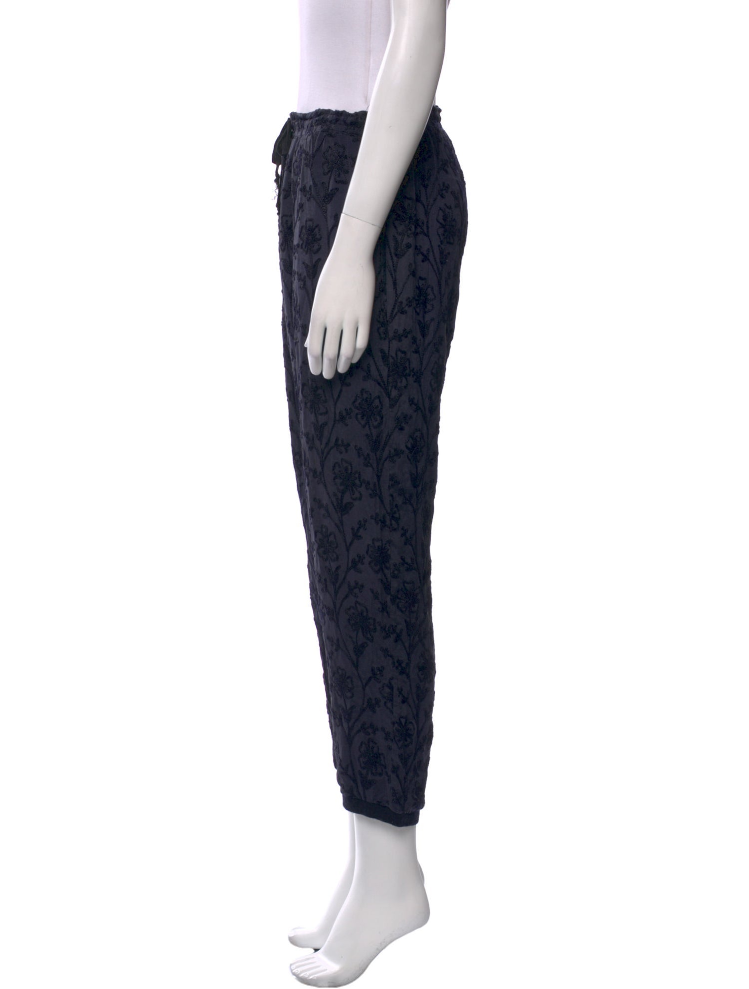 No. 6 Store Floral Print Skinny Leg Pants