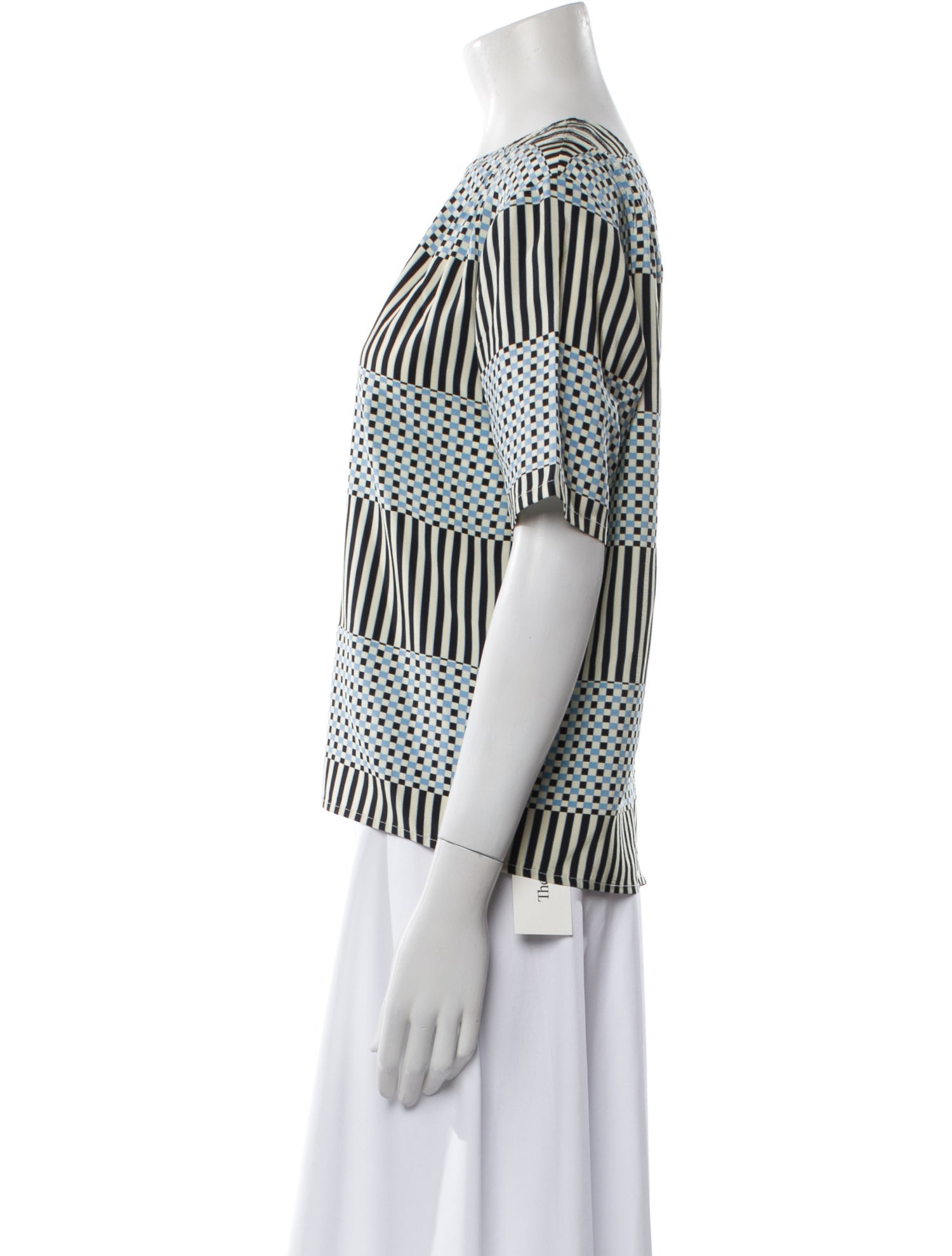 No. 6 Store Silk Striped Blouse