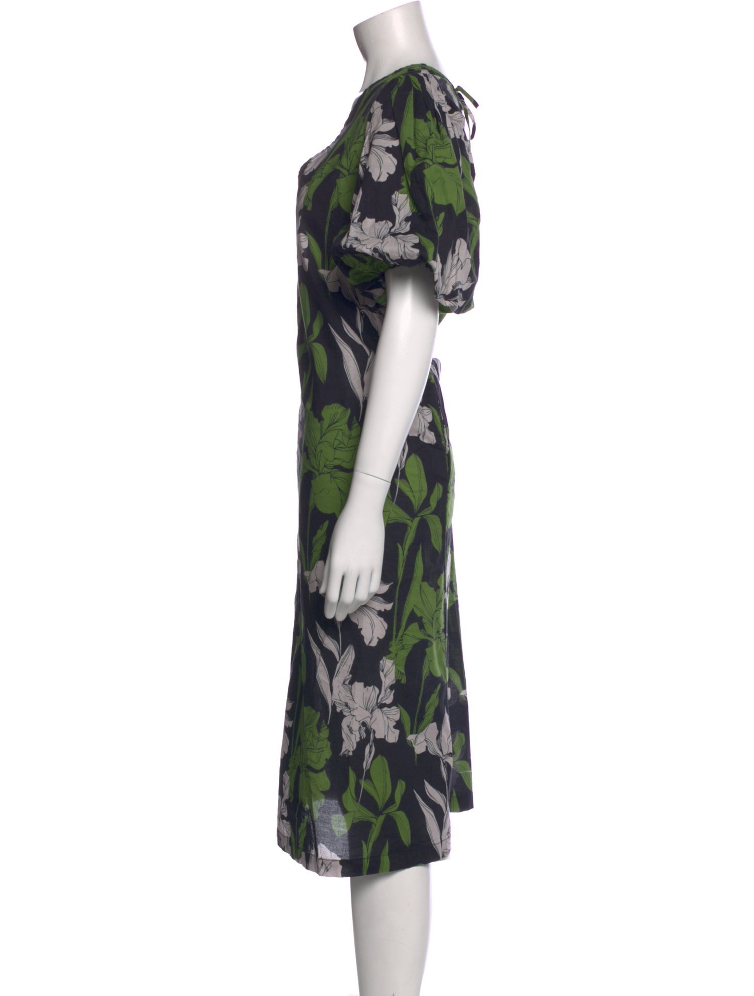 No. 6 Store Floral Print Midi Length Dress