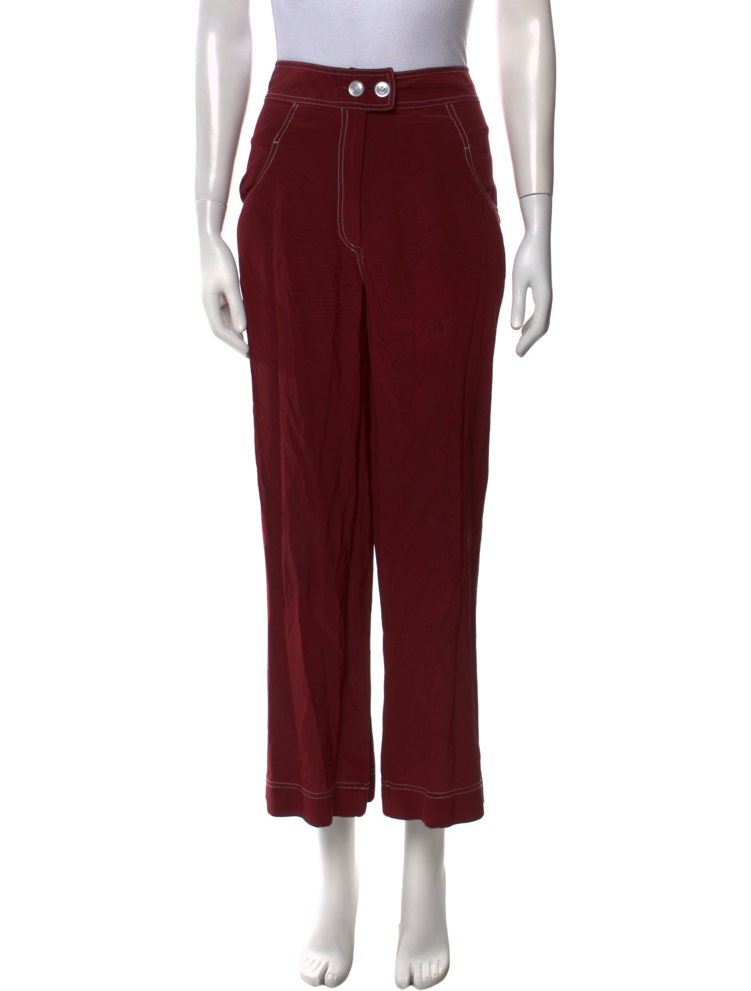 No. 6 Store Silk Wide Leg Pants