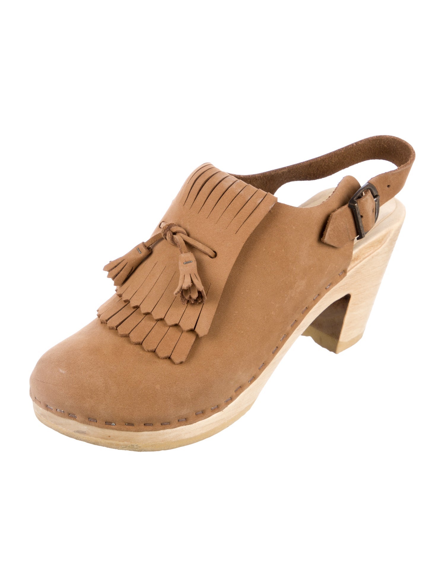 No. 6 Store Suede Colorblock Pattern Slingback Pumps