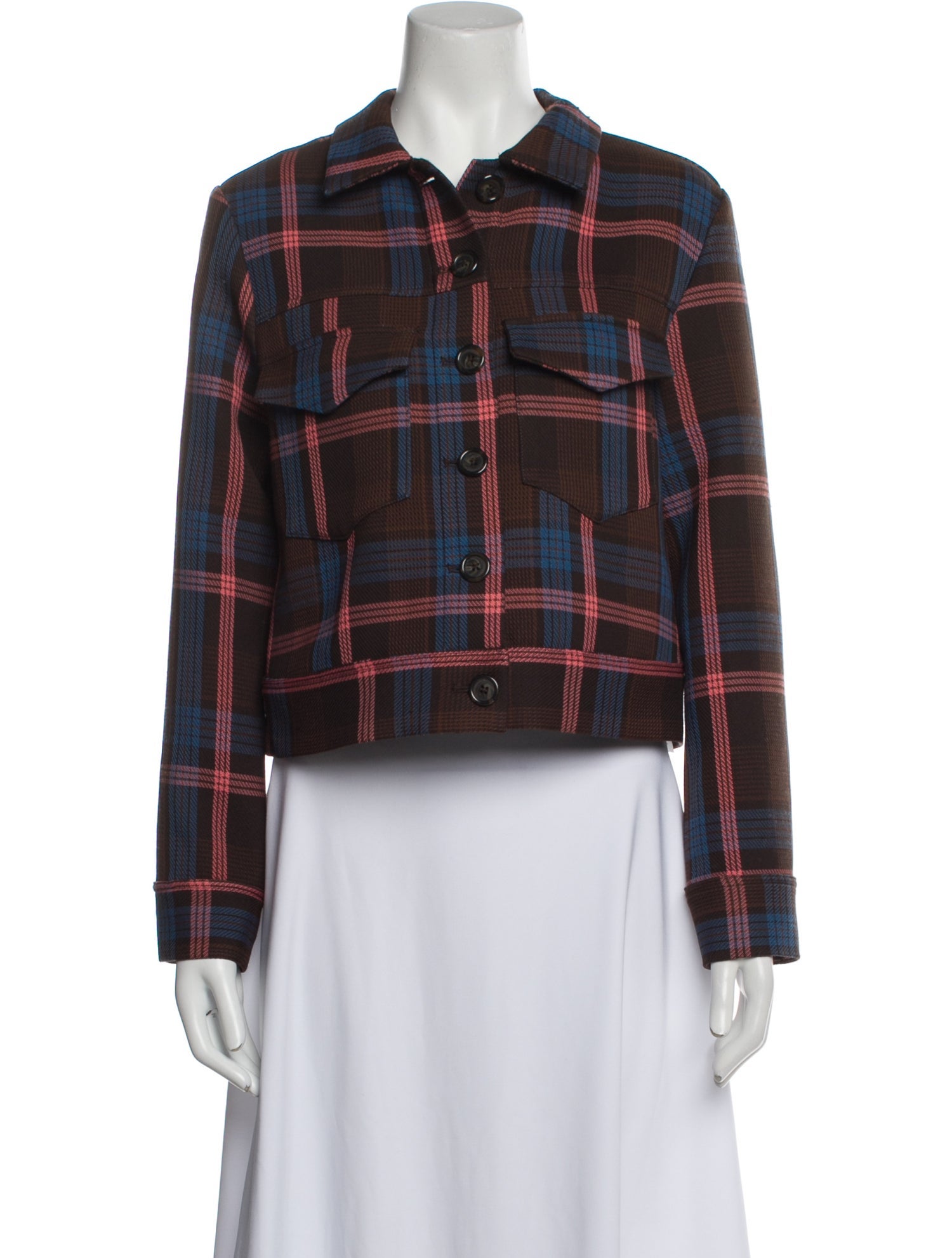 No. 6 Store Wool Plaid Print Jacket w/ Tags