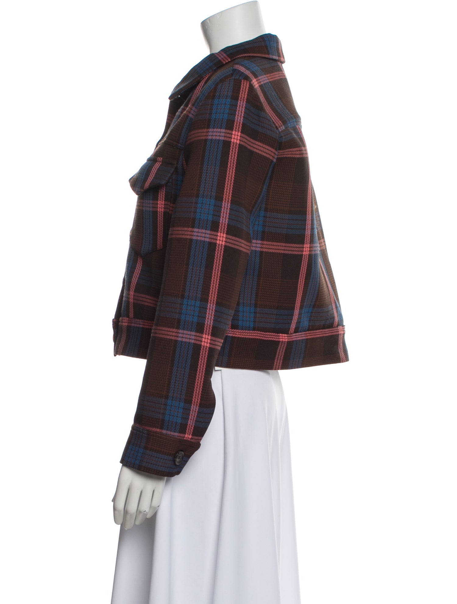 No. 6 Store Wool Plaid Print Jacket w/ Tags