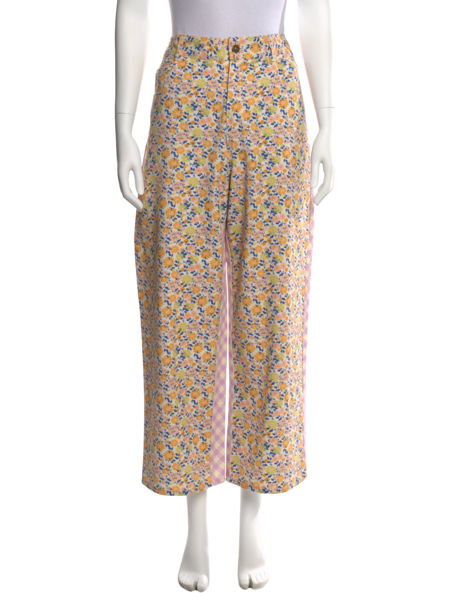 No. 6 Store Floral Print Wide Leg Pants