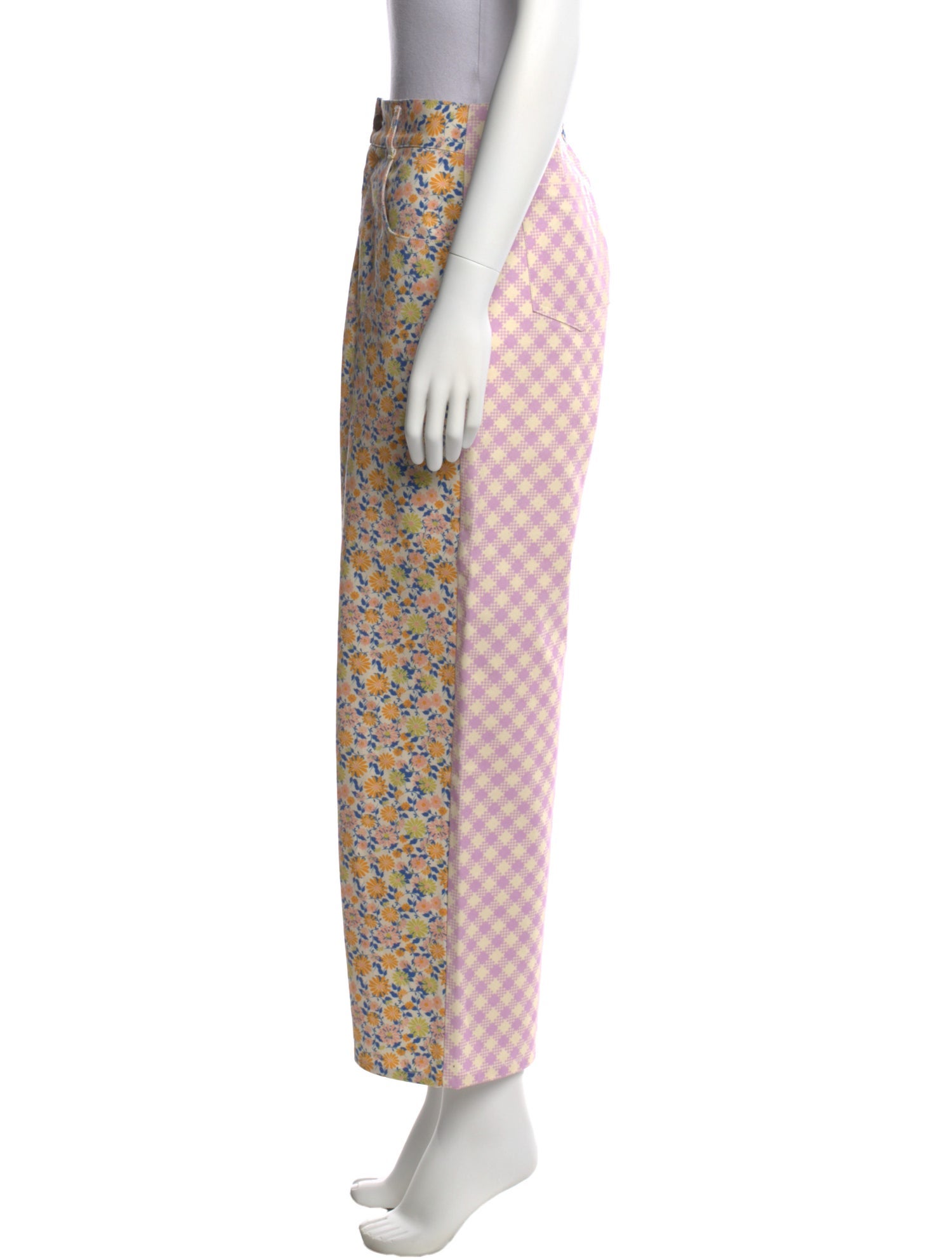 No. 6 Store Floral Print Wide Leg Pants