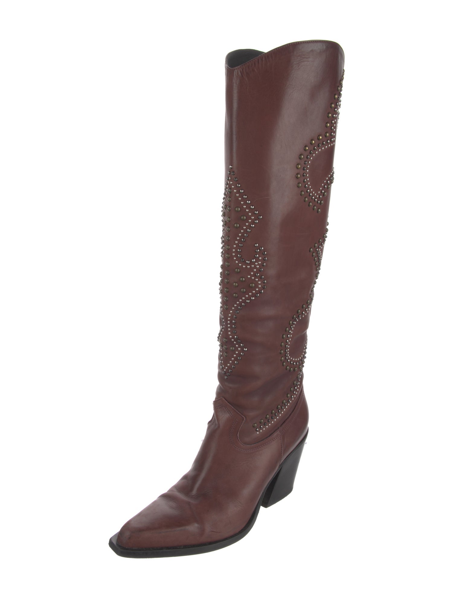No. 6 Store Leather Patterned Riding Boots