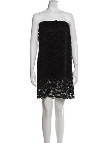 Pre-owned No. 6 Store Strapless Mini Dress In Black