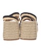 Castañer Raffia Colorblock Pattern Espadrilles