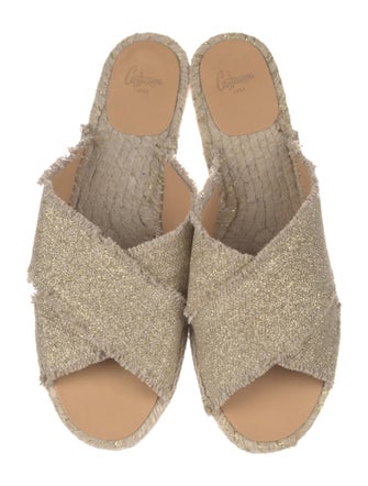 Castañer Canvas Glitter Accents Slides