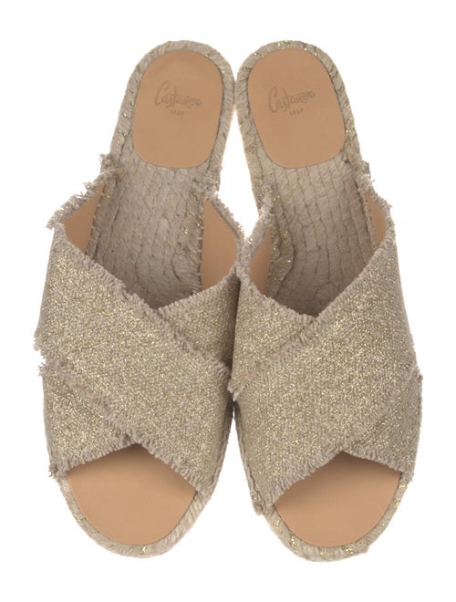 Castañer Canvas Glitter Accents Slides