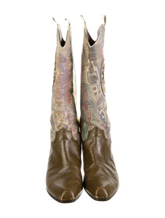 Castañer Canvas Printed Western Boots