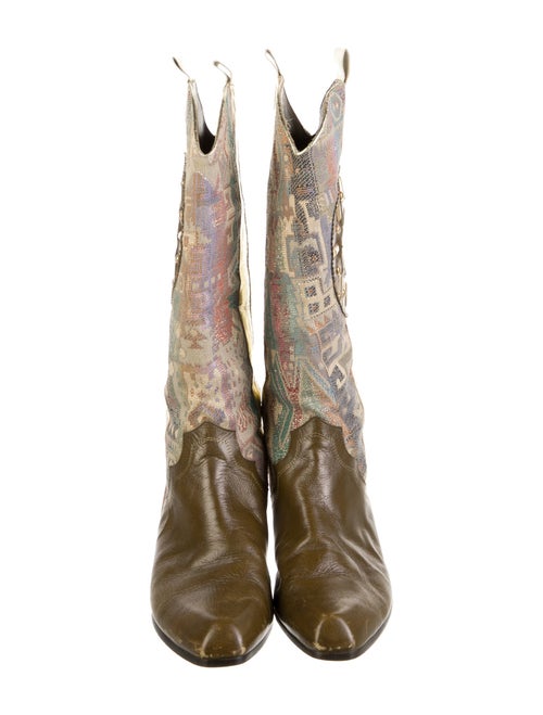 Castañer Canvas Printed Western Boots
