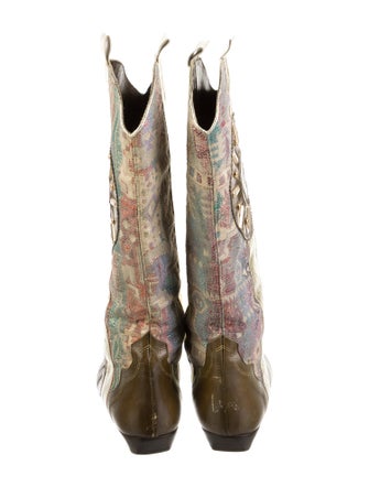 Castañer Canvas Printed Western Boots