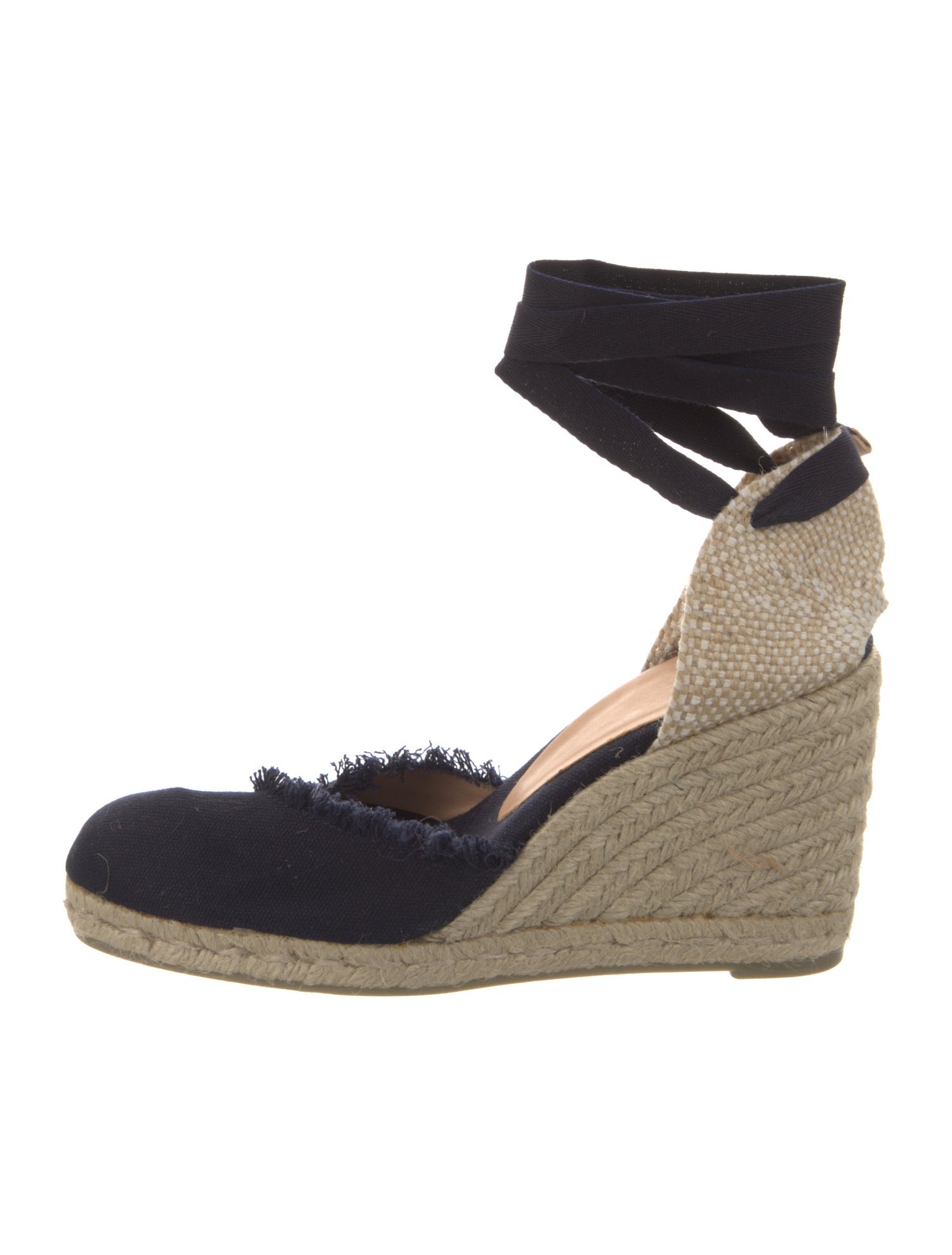 Castañer Canvas Raw-Edge Trim D'Orsay Pumps