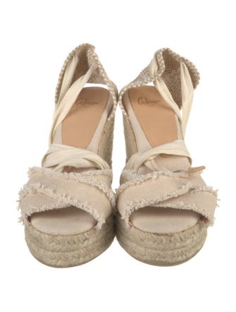 Castañer Canvas Raw-Edge Trim Espadrilles