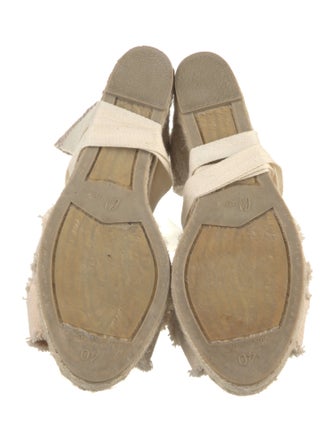 Castañer Canvas Raw-Edge Trim Espadrilles