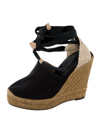 Castañer Canvas Colorblock Pattern Mules