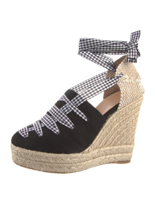 Castañer Canvas Plaid Print D'Orsay Pumps