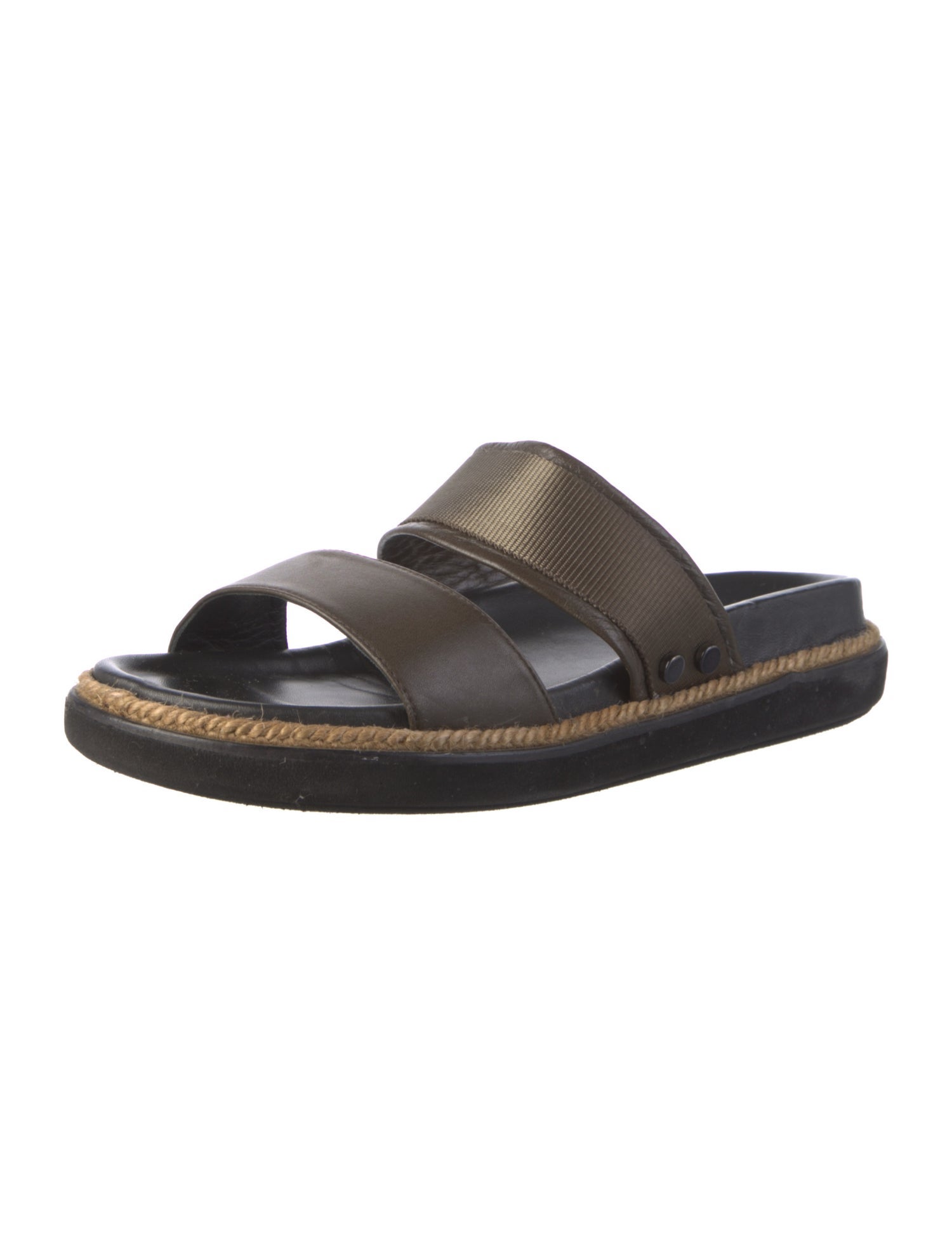 Castañer Leather Polka Dot Print Slides