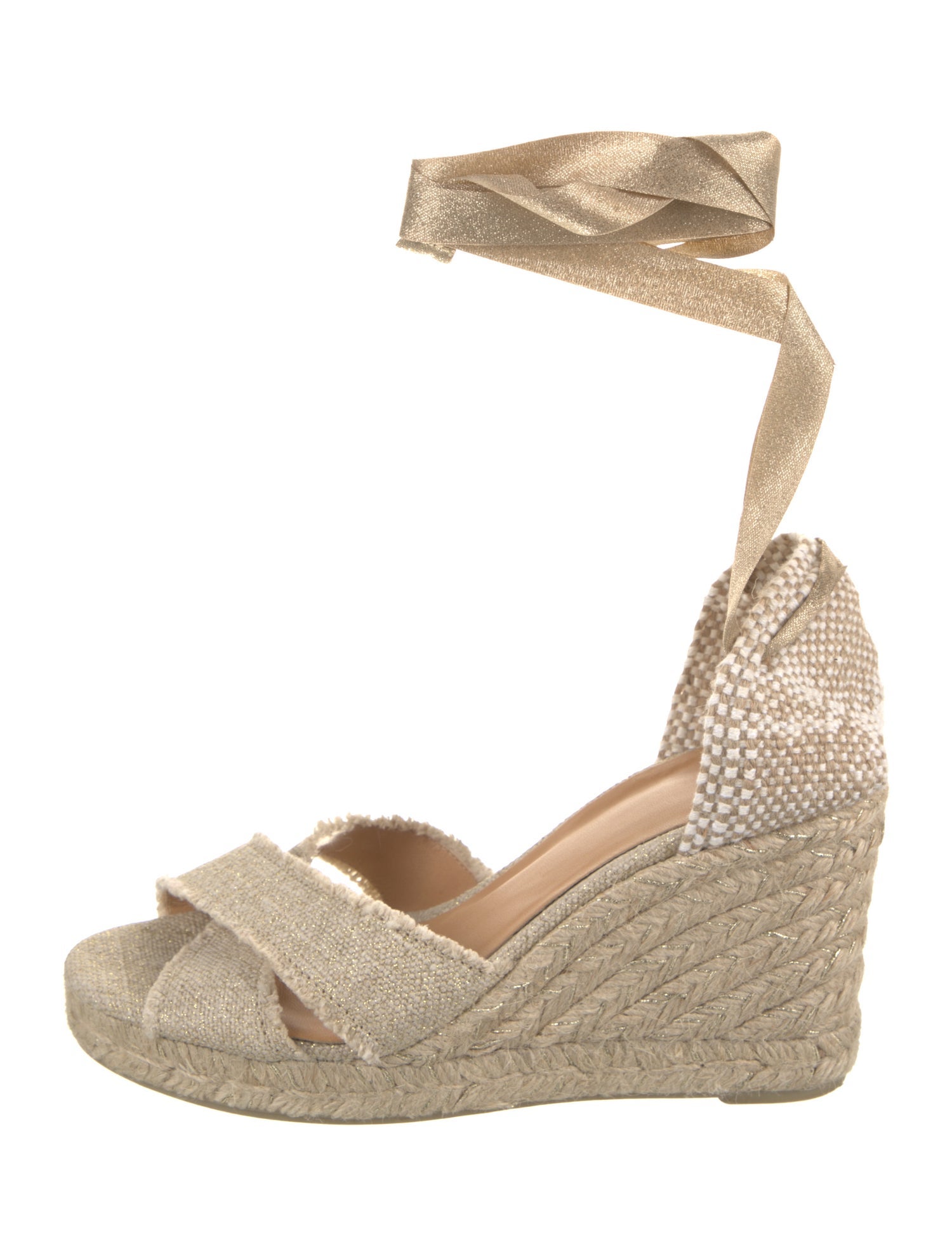 Castañer Canvas Raw-Edge Trim D'Orsay Pumps