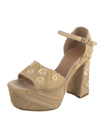 Castañer Raffia Printed Espadrilles