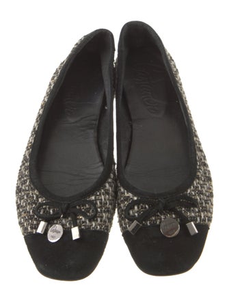 Castañer Tweed Tweed Pattern Ballet Flats