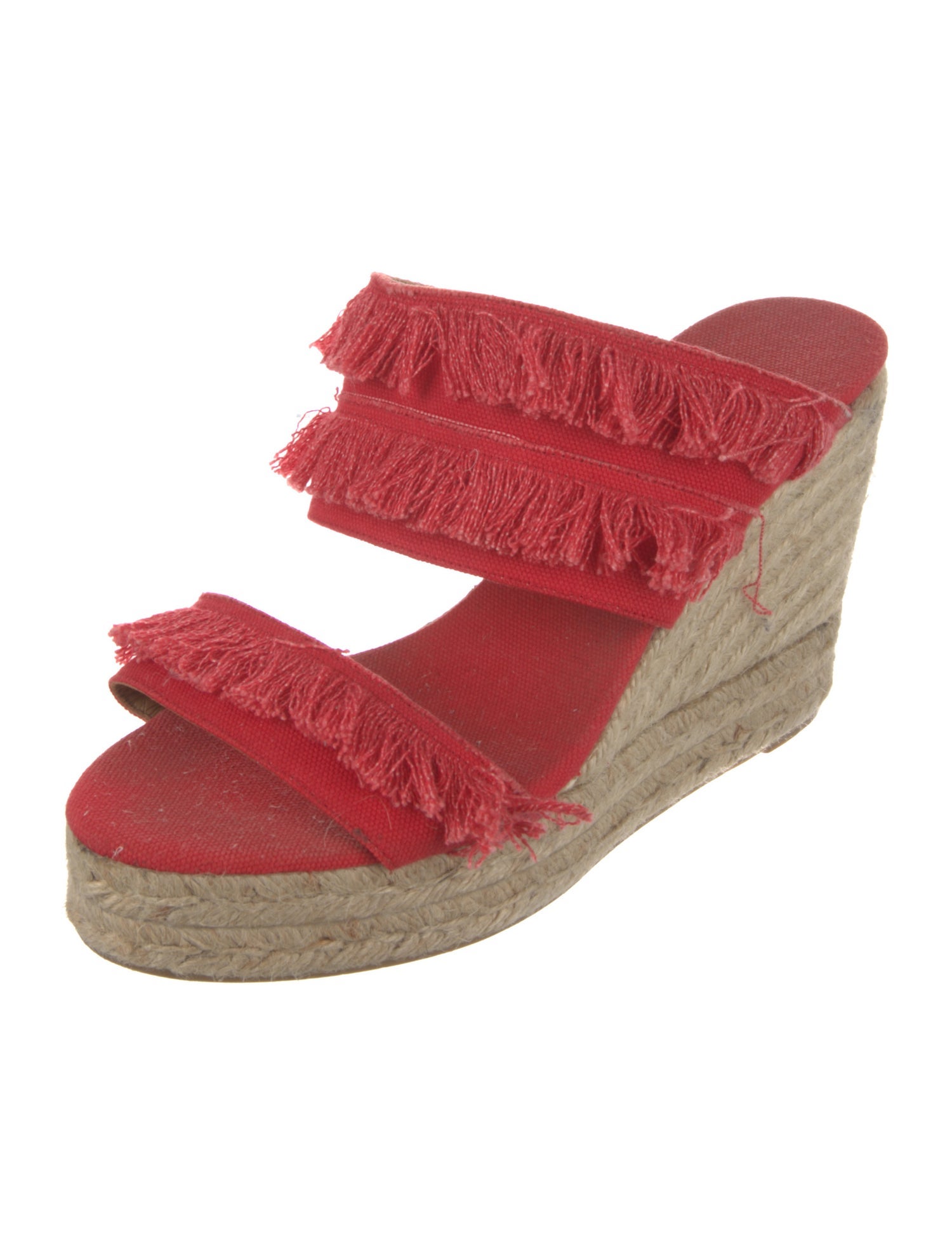 Castañer Canvas Fringe Trim Accent Espadrilles