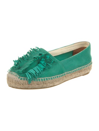 Castañer Suede Fringe Trim Accent Espadrilles