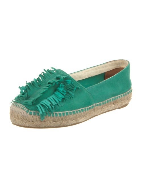 Castañer Suede Fringe Trim Accent Espadrilles