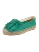 Castañer Suede Fringe Trim Accent Espadrilles