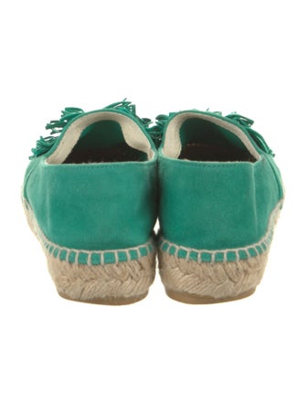 Castañer Suede Fringe Trim Accent Espadrilles