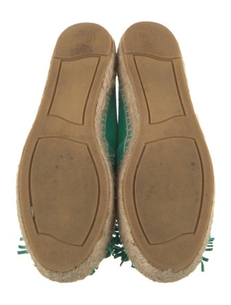 Castañer Suede Fringe Trim Accent Espadrilles