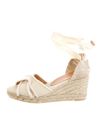 Castañer Canvas Raw-Edge Trim Espadrilles