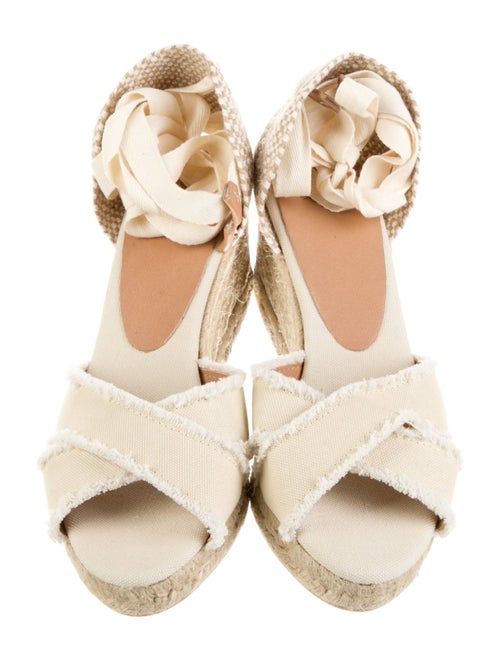 Castañer Canvas Raw-Edge Trim Espadrilles