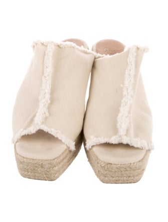 Castañer Canvas Raw-Edge Trim Espadrilles