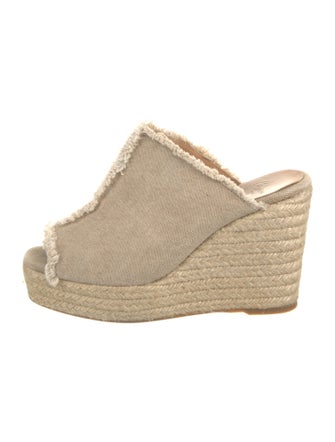 Castañer Canvas Raw-Edge Trim Mules