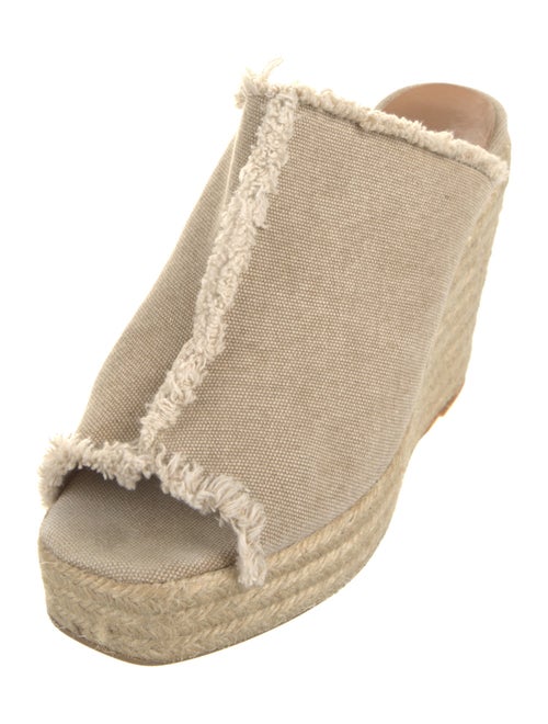 Castañer Canvas Raw-Edge Trim Mules