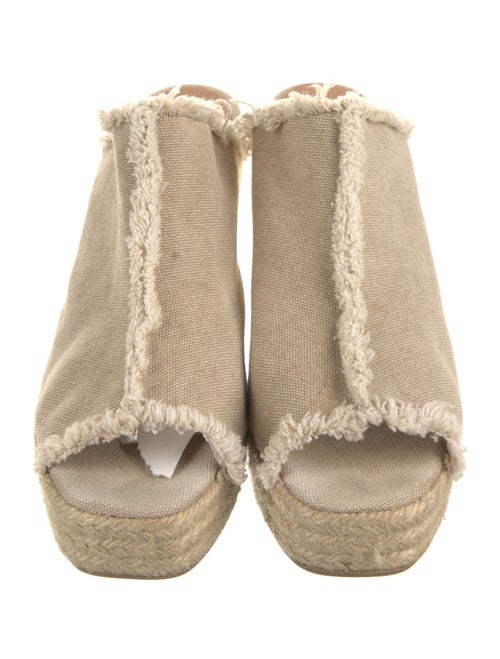 Castañer Canvas Raw-Edge Trim Mules