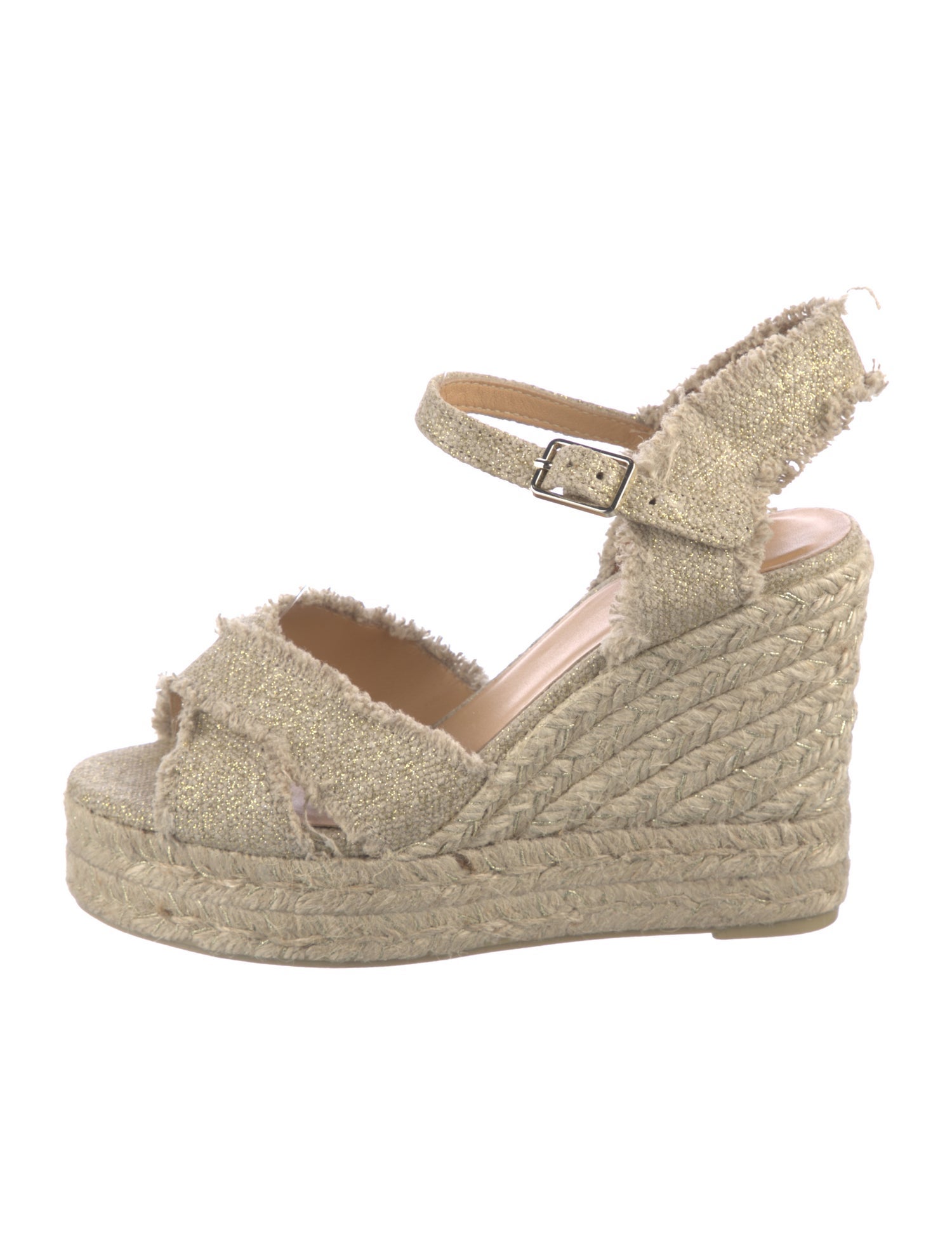 Castañer Animal Print Raw-Edge Trim Espadrilles