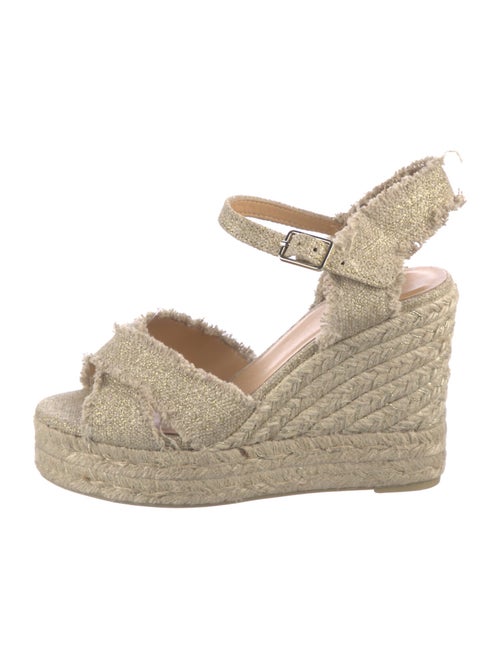 Castañer Animal Print Raw-Edge Trim Espadrilles