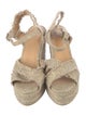 Castañer Animal Print Raw-Edge Trim Espadrilles